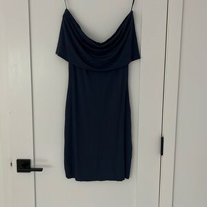 Bailey44 off the shoulder navy blue dress size Small